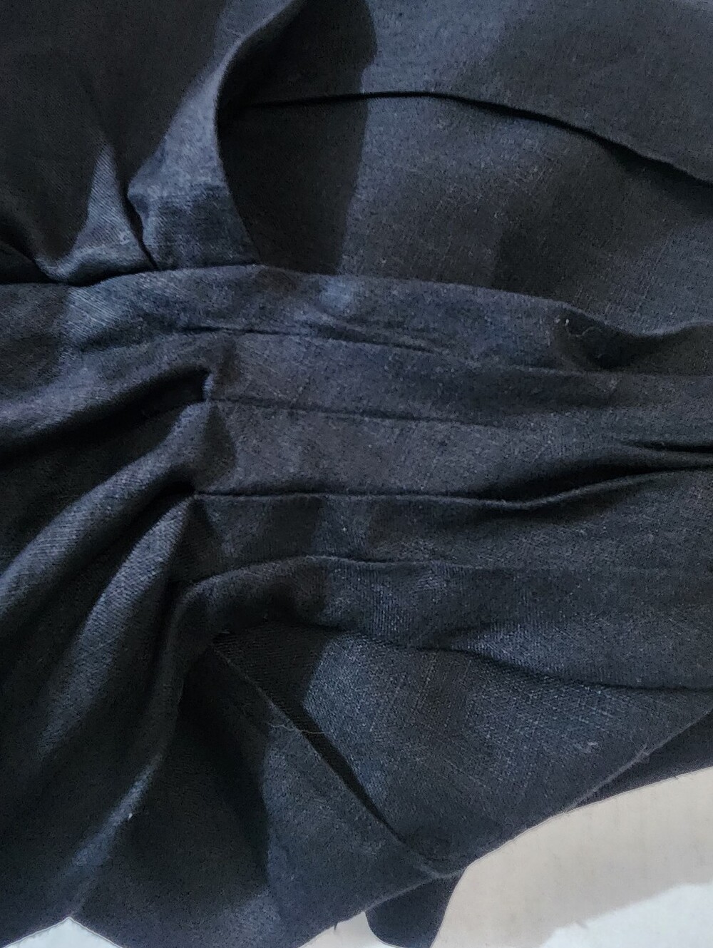 Magaschoni Black Linen Wrap Long Dress Tie Waist Long Sleeve Size 10 - Picture 11 of 12